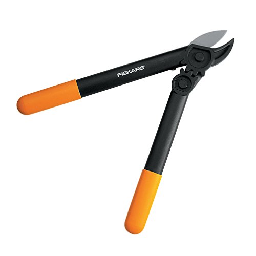 Fiskars PowerGear Amboss-Getriebeastschere für trockenes und hartes Holz, Antihaftbeschichtet, Gehärteter Präzisionsstahl, Länge: 39 cm, Schwarz/Orange, L31, 1000581 von Fiskars