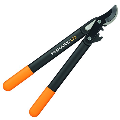 Fiskars PowerGear II Bypass-Getriebeastschere für frisches Holz, Antihaftbeschichtet, Gehärteter Präzisionsstahl, Länge: 46 cm, Schwarz/Orange, L72, 1001555 von Fiskars