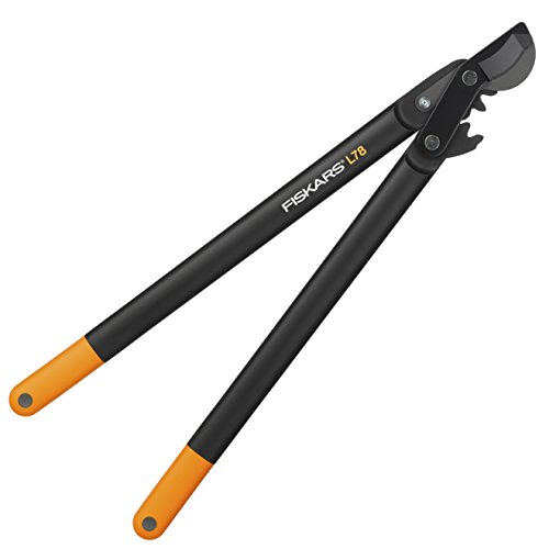 Fiskars PowerGear II Bypass-Getriebeastschere für frisches Holz, Antihaftbeschichtet, Gehärteter Präzisionsstahl, Länge: 70 cm, Schwarz/Orange, L78, 1000584 von Fiskars