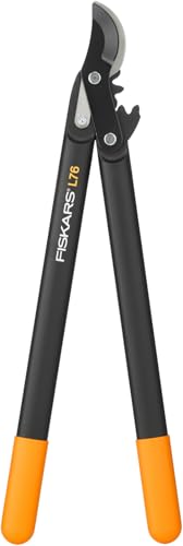 Fiskars PowerGear II Bypass-Getriebeastschere für frisches Holz, Antihaftbeschichtet, Gehärteter Präzisionsstahl, Länge: 56 cm, Schwarz/Orange, L76, 1001553 von Fiskars