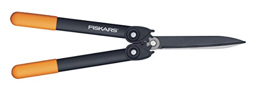 Fiskars PowerGear II Getriebe-Heckenschere, Antihaftbeschichtet, Rostfreie Stahl-Klingen, Länge: 57 cm, Schwarz/Orange, HS72, 1000596 von Fiskars