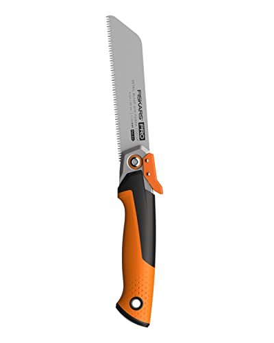 Fiskars Pro Klappbare Zugsäge, Sägeblattlänge: 15 cm, 19 TPI, Schwarz/Orange, PowerTooth, 1062932 Fiskars Pro Klappbare Zugsäge, Sägeblattlänge: 15 cm, 19 TPI, Schwarz/Orange, PowerTooth, 1062932 von Fiskars