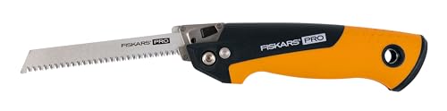 Fiskars Pro Kompakte Klappsäge, Inkl. 2 Sägeblättern, Sägeblattlänge: 15 cm, 13 TPI und 24 TPI, Schwarz/Orange, PowerTooth, 1062934 Fiskars Pro Kompakte Klappsäge, Inkl. 2 Sägeblättern, Sägeblattlänge: 15 cm, 13 TPI und 24 TPI, Schwarz/Orange, PowerTooth, 1062934 von Fiskars