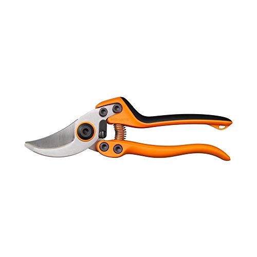 Fiskars Profi Bypass-Gartenschere für frische Äste und Zweige, Hochwertige Stahl-Klingen, Länge: 21 cm, Schwarz/Orange, PB-8 L, 1020203 von Fiskars