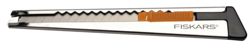 Fiskars Profi-Cuttermesser aus Metall, Flach, 9 mm, Orange/Metall, 1004619 von Fiskars