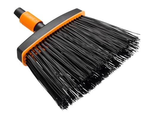 Fiskars Kehrbesen, Besenkopf, Breite: 26 cm, Kunststoff-Borsten, Schwarz/Orange, QuikFit, 1001415 von Fiskars