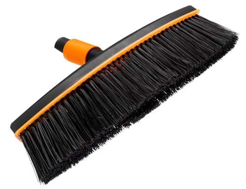 Fiskars Straßenbesen, Besenkopf, Breite: 38 cm, Kunststoff-Borsten, Schwarz/Orange, QuikFit, 1001416 von Fiskars