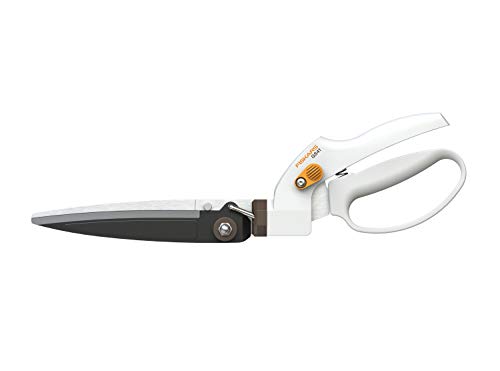 Fiskars Rasenkantenschere GS41 für Form- und Rückschnitt von Rasen und Hecken, Länge: 35,5 cm, Gewicht: 250 g, Weiß/Orange, FiberComp/Hochwertiger Stahl, Light, 1026917 von Fiskars