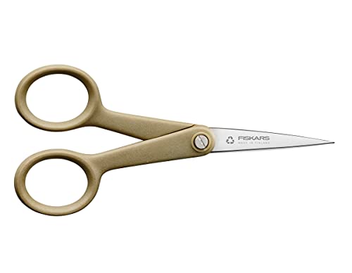 Fiskars ReNew Handarbeitsschere, Länge: 12 cm, Recycelter Edelstahl/Kunststoff, Aus 100% wiederverwertbaren Materialien, 1062547 von Fiskars