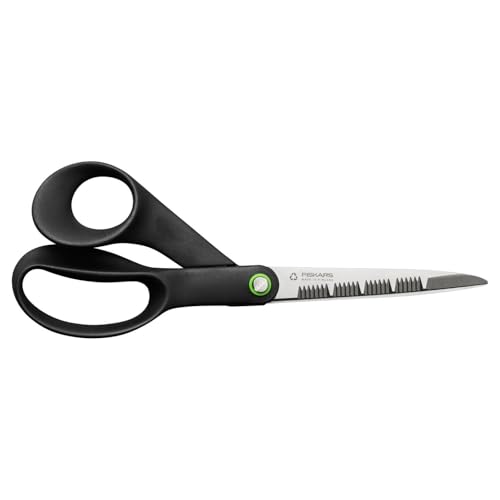 Fiskars ReNew Kochschere, Länge: 21 cm, Recycelter Edelstahl/Recycelter Kunststoff, Functional Form, Schwarz, 1074545 von Fiskars