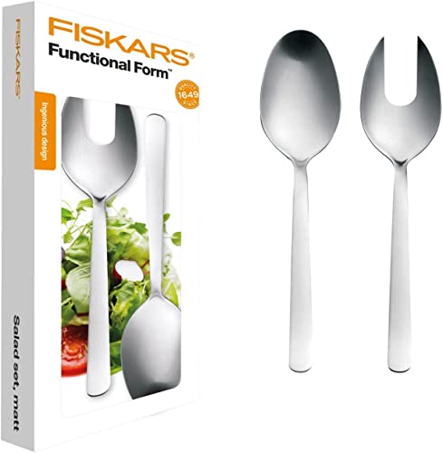 Fiskars Salatbesteck, 2-teilig, Qualitätsstahl, Silber/Matt, Functional Form, 1002960 von Fiskars