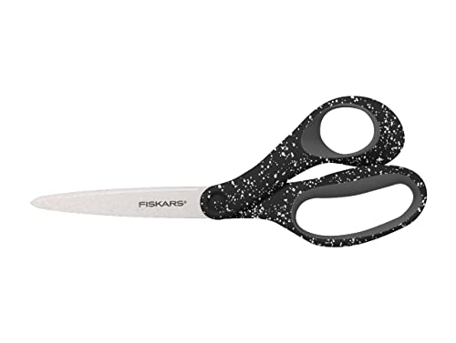 Fiskars Schere für Jugendliche von 15-18 Jahren, Rechtshändig, Gesamtlänge: 20 cm, Rostfreier Stahl/Kunststoff, Schwarz/Graue Sprenkel, 1067867 von Fiskars