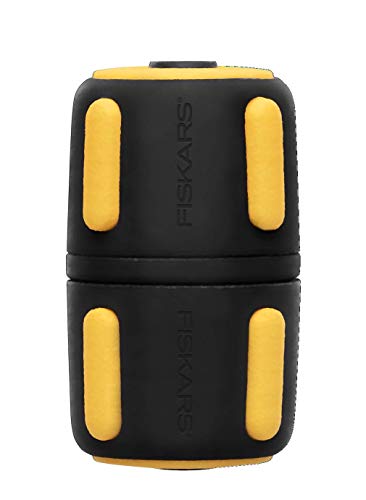 Fiskars Schlauchreparator, Ø 9 mm (3/8"), Mit SoftGrip-Kontaktpunkten und Farbcodierungssystem, Universalgröße, 20 g, Schwarz/Gelb, 1027063 von Fiskars