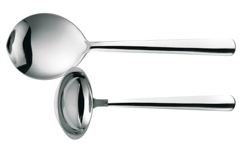 Fiskars Servierbesteck, 2-teilig, Functional Form, Servierlöffel und Schöpfkelle, Edelstahl 18/10, Silber/Poliert, 1002947 von Fiskars