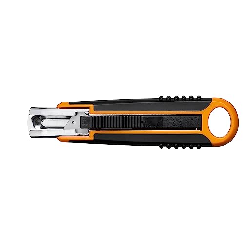 Fiskars Sicherheits-Cuttermesser, 18 mm, Schwarz/Orange, 1004683 von Fiskars