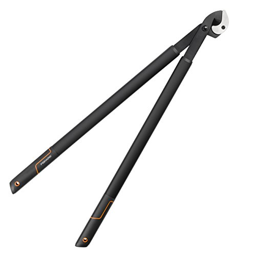 Fiskars SingleStep Amboss-Astschere für trockenes und hartes Holz, Antihaftbeschichtet, Gehärteter Präzisionsstahl, Länge: 82 cm, Schwarz, L39, 1001430 von Fiskars