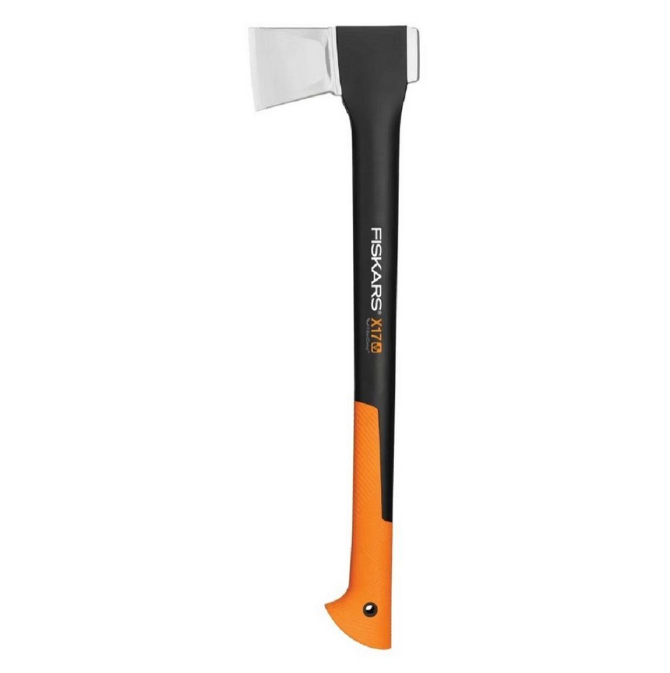 Fiskars Spaltaxt Universalaxt 60cm X17, inkl Klingenschutz Axt zum Holz Hacken Spaltaxt, 1614 g, 60,00 cm Länge, (Gartenaxt Baumaxt Axe Spalthammer Hacke Baum, Äxte, Holz Spalter, Outdoor Holzbeilaxt, Freizeitbeil Campingbeil), Antihaftbeschichtet, Axt Holz spalten, Hochwertige Stahl-Klinge Beil von Fiskars