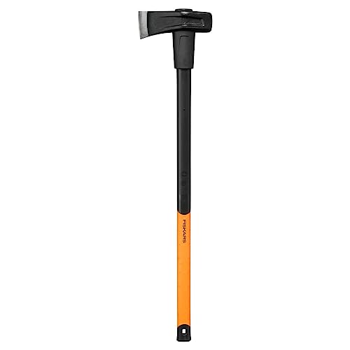 Fiskars Spalthammer (geschmiedet), 2 in 1: Axt und Hammer, Gewicht: 3,68 kg, Gehärtete Stahl-Klinge/Glasfaserverstärkter Kunststoff-Griff, Schwarz/Orange, X37, 1001704 von Fiskars