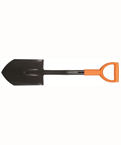 Fiskars Auto-Spaten, Solid, Gewicht: 1,4 kg, Länge: 80 cm, Stahl/Kunststoff, Schwarz/Orange, 1014809 von Fiskars