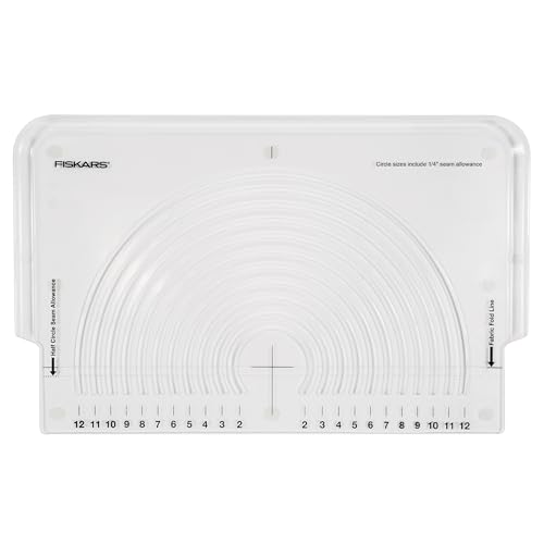 Fiskars Kreisschneider für Stoffe, Mit 11 unterschiedlichen Durchmessern, Stahl-Klinge, 1023904 von Fiskars