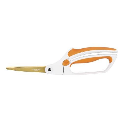 Fiskars Easy Action Titan-Schere, 20,3 cm, Edelstahl-Schere für Stoff und gemischte Medien, Kunst und Handwerk, Orange/Weiß von Fiskars