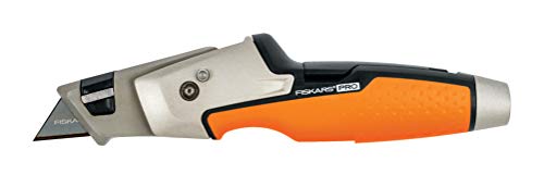 Fiskars Universal-Malermesser, Länge 19,1 cm, Rostfreier Stahl/Kunststoff, Schwarz/Orange, CarbonMax, 1027225 von Fiskars