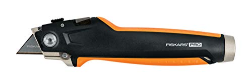 Fiskars Universal-Trockenbaumesser, Länge 18,5 cm, Rostfreier Stahl/Kunststoff, Schwarz/Orange, CarbonMax, 1027226 von Fiskars