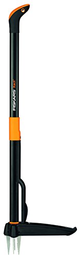 Fiskars Unkrautstecher, Länge: 1 m, Rostfreie Stahl-Arme/Kunststoff-Griff, Schwarz/Orange, Xact, 1020126 von Fiskars