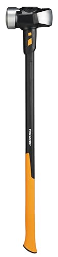 Fiskars Vorschlaghammer IsoCore XL zum Eintreiben von Holzpfählen oder Abbrucharbeiten, Länge: 92 cm, Gewicht: 5,67 kg, Schwarz/Orange, 1020164 von Fiskars