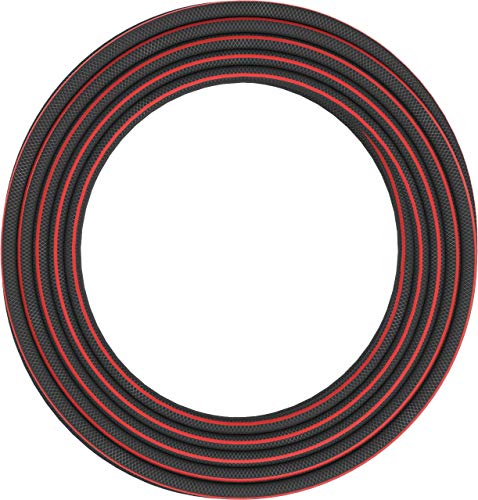 Fiskars Wasserschlauch XL, Universalgröße, UV-geschützt, Druckgeprüft, Verwindungssteifigkeit Stufe 4 (von 5), 50 m, Ø 1,9 cm (3/4''), 11,5 kg, Schwarz/Rot, 1027111 von Fiskars