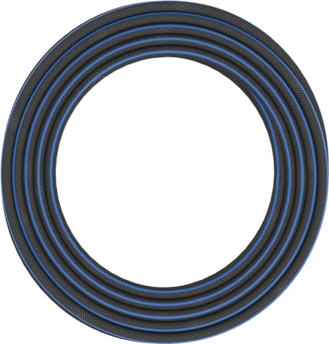 Fiskars Wasserschlauch L, UV-geschützt, Druckgeprüft, Verwindungssteifigkeit Stufe 4 (von 5), 30 m, Ø 1,3 cm (1/2''), 4,2 kg, Schwarz/Orange/Blau, 1027105 von Fiskars