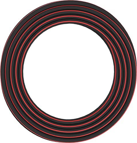 Fiskars Wasserschlauch M-L, Universalgröße, UV-geschützt, Druckgeprüft, Verwindungssteifigkeit Stufe 3 (von 5), 25 m, Ø 1,9 cm (3/4''), 5 kg, Schwarz/Rot, 1027100 von Fiskars