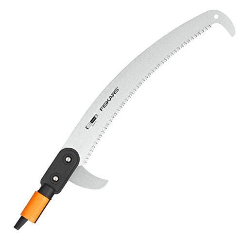 Fiskars Wertastungssäge für Arbeiten an weit entfernten Stellen, Werkzeugkopf, Länge: 55 cm, Gehärtetes Stahl-Sägeblatt, Schwarz/Orange, QuikFit, 1000691 von Fiskars