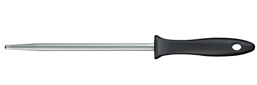 Fiskars Wetzstahl mit Kunststoffgriff, Essential, Rostfreier Edelstahl, HRC 53, Klingenlänge: 20 cm, Schwarz/Silber, 1065581 von Fiskars