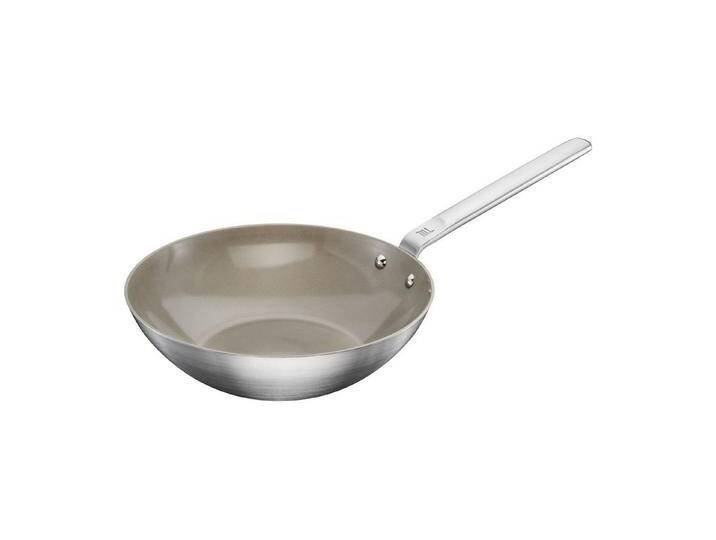 Fiskars Wok Norden Stahl Beschichtet 28 cm, Edelstahl (1-tlg), silberfarben von Fiskars