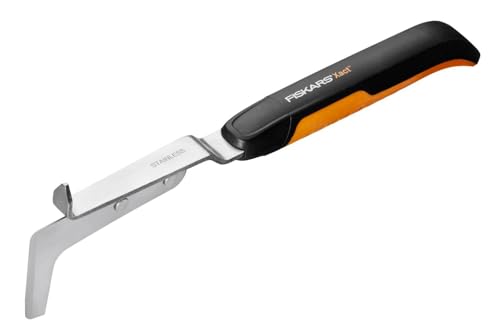 Fiskars Kleiner Fugenkratzer zum Entfernen von Unkraut und Moos, Länge: 33,8 cm, Schwarz/Orange, Hochwertiger Stahl/Glasfaserverstärkter Kunststoff, Xact, 1027045 von Fiskars