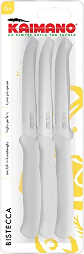 Kaimano Italicus Steakmesser, Edelstahl, Elfenbein, 28 x 10 x 2 cm, 6-Einheiten von Fiskars