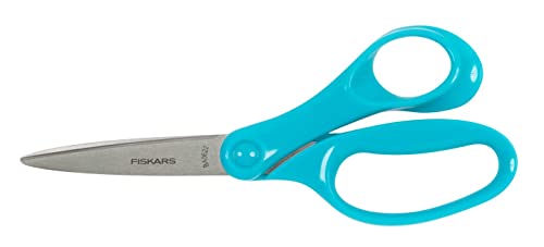 Fiskars Schülerschere, Schere für Kinder ab 12 Jahren, Rechtshändig, Gesamtlänge: 18 cm, Edelstahl-Klingen, Türkis, 1067855 von Fiskars