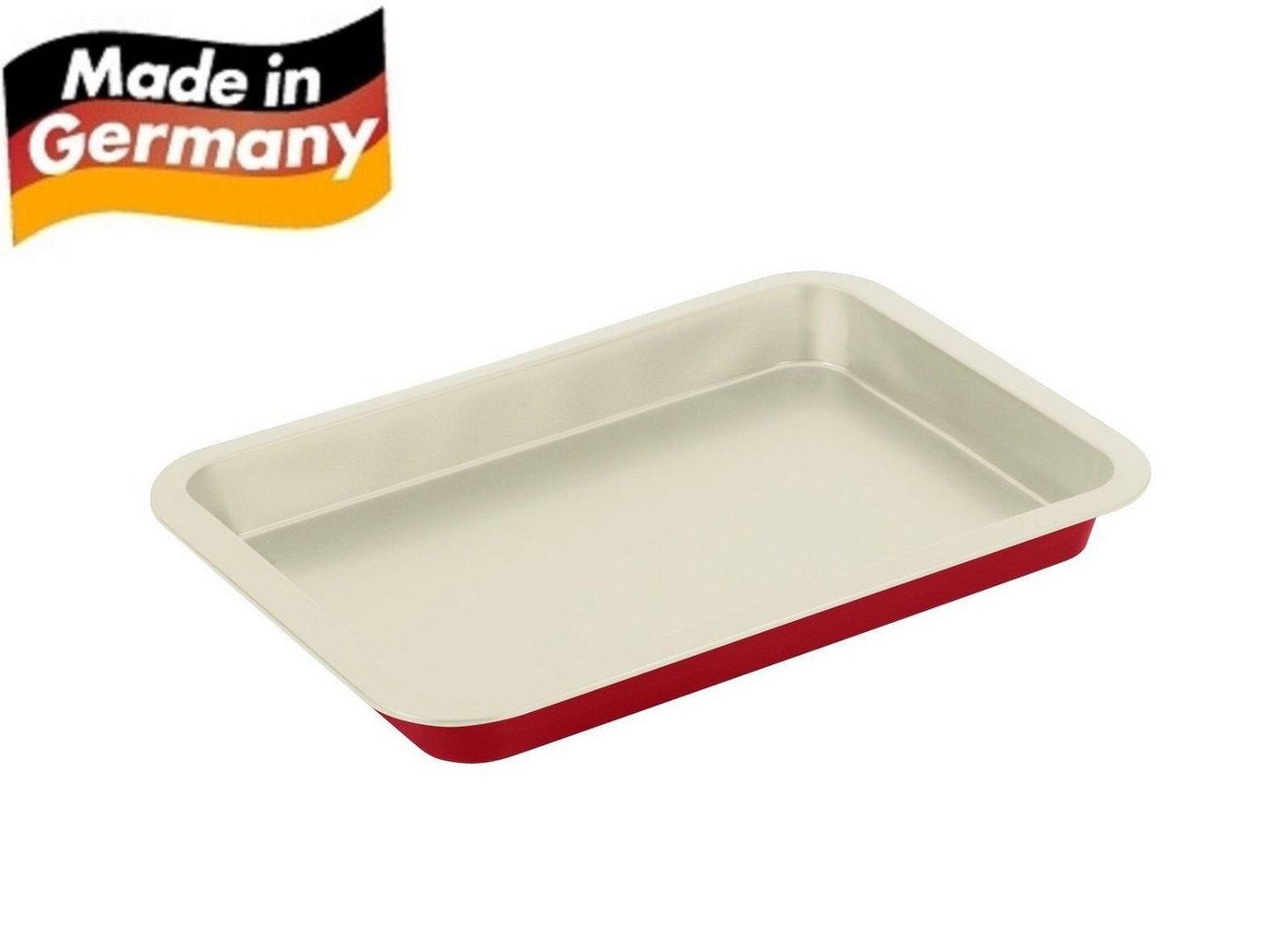 Fisko Auflaufform Keramik Backform Lasagneform Bratenform 851441 rot, Made in Germany von Fisko