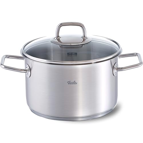 Fissler Viseo / Edelstahl-Topf (2,1 L - Ø 16 cm) Kochtopf mit Glas-Deckel, Innenskalierung, Schüttrand, Induktions-Kochtopf, energiesparend, für alle Herdarten - auch Induktion von Fissler