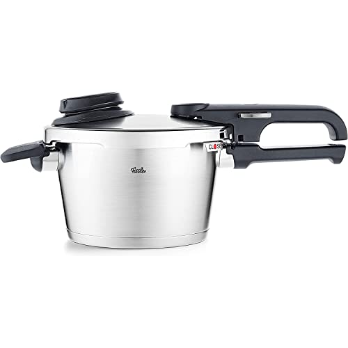 Fissler Vitavit Premium / Schnellkochtopf (2,5 L, Ø 18 cm) Edelstahl-Dampfkochtopf,4-Garstufen, inkl. Einsatz - Induktion, Silber von Fissler