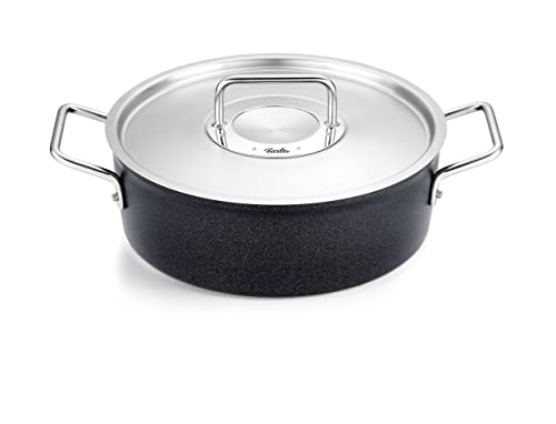 Fissler Adamant/Aluminium-Bräter (Ø 24 cm, 3,1L) Bratentopf-beschichtet mit Metall-Deckel, antihaftend - Induktion von Fissler