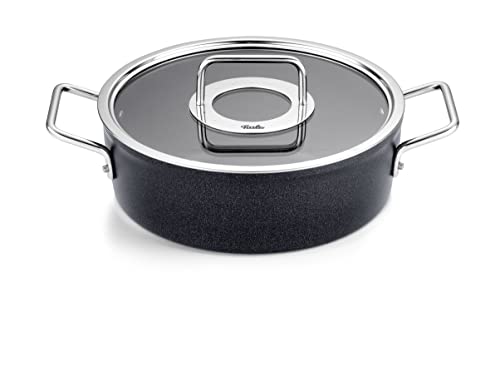 Fissler Adamant / Aluminium-Bräter (Ø 24 cm, 3,1L) Bratentopf-beschichtet mit Glas-Deckel, antihaftend - Induktion von Fissler