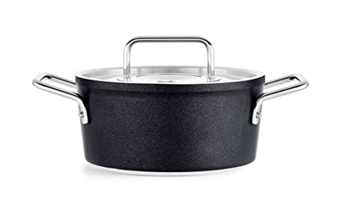 Fissler Adamant / Aluminium-Kochtopf (Ø 18 cm, 2L) Töpfe-beschichtet mit Metall-Deckel, antihaftend - Induktion, Anthrazit, Schwarz von Fissler