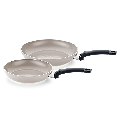 Fissler Ceratal Classic Pfannen-Set / 2-teilig, Aluminium-Pfanne, Keramik-beschichtet (24+28 cm) Ceramic Bratpfanne antihaftend – Induktion von Fissler