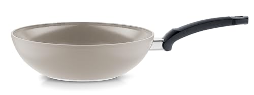 Fissler Ceratal / Aluminium-Wok (Ø 28 cm, 3,7 L) Keramik-Bratpfanne beschichtet antihaftend, hoher Rand, frei von PFAS/PTFE, Made in Germany – Induktion von Fissler