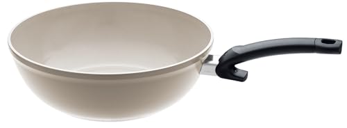 Fissler Ceratal / Aluminium-Wok (Ø 30 cm, 5,2 L) Keramik-Bratpfanne beschichtet antihaftend, hoher Rand, frei von PFAS/PTFE, Made in Germany – Induktion von Fissler