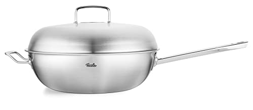 Fissler Original-Profi Collection / Edelstahl-Wokpfanne (Ø 32 cm - 6,4 L) inkl. Metall-Deckel, 5-lagiges Premium-Mehrschichtmaterial optimale Hitzeverteilung – Induktionsgeeignet von Fissler