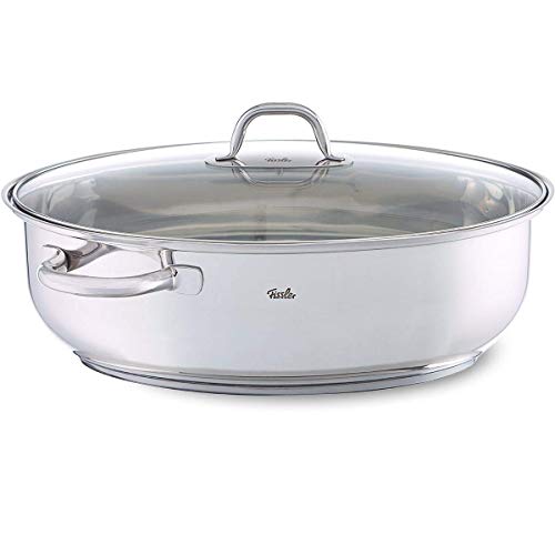 Fissler / Edelstahl-Bräter (8,8 L - Ø 38 cm) großer ovaler Schmortopf, mit Glas-Deckel, backofen-& spülmaschinengeeignet - Induktion von Fissler