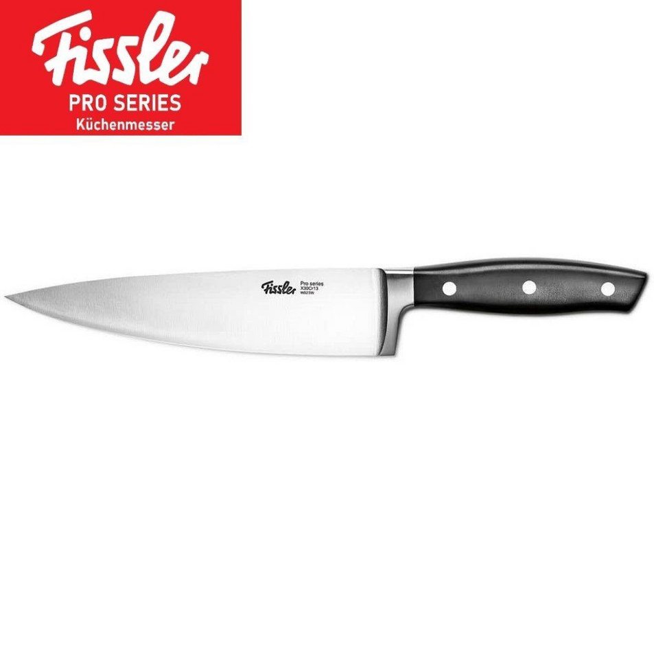 Fissler Messer-Set Profi Küchenmesser Kochmesser Fleischmesser Brotmesser Sushimesser (rostfrei, vernietete Griffe, Spülmaschinenfest, Gemüsemesser, Messer, gehärtete Spezialklingen, extra scharf), Messerset, Küchenmesser Fleischmesser, Allzweckmesser Sushi Messer von Fissler